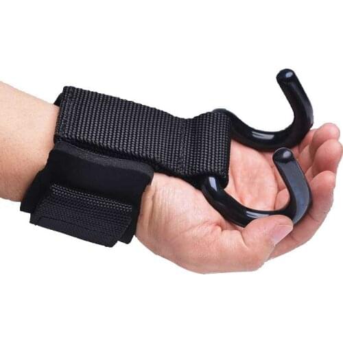 Gym Gloves Heavyweight Exercise Weight Lifting Gloves Support Strap Hook Training Fitness Support Grips Wristband Gloves 1PC