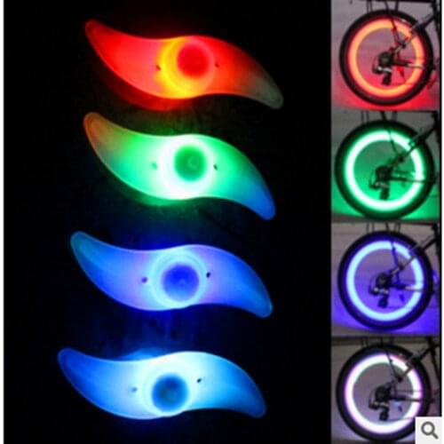 1PC Personality Willow Shape LED Bicycle Wheel Spoke Light Waterproof Bike Wheel Cycling Accessories Lamp Cycling Accessories