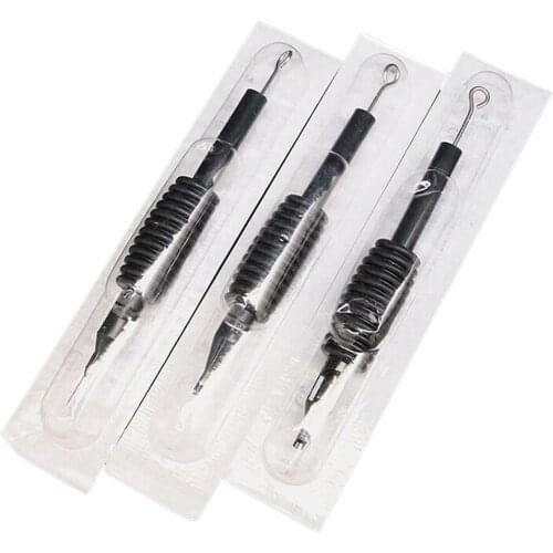 10pcs/lot Disposable 19mm Tattoo Handle Needle Cartridge Sterilized Tattoo Grip Needle Tool Tip Machine RS RL RM M1 M2 F