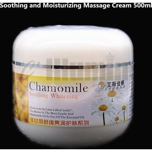 500ml Chamomile Massage Cream Soothing Moisturizing Skin Repair Ultra Cooling for Face and body
