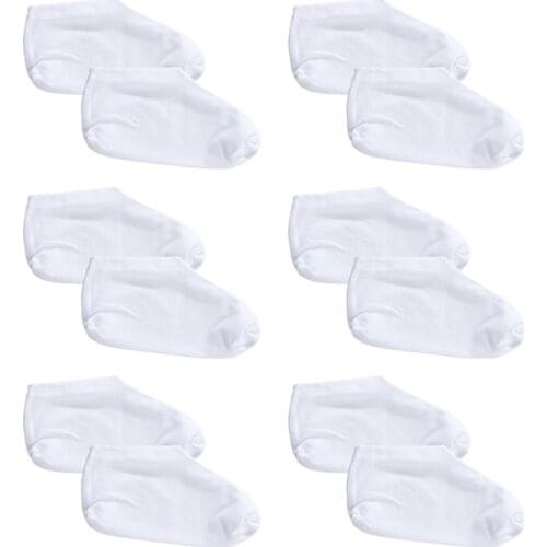 6 Pairs Cotton Moisture Socks Foot Spa Socks Moisturising Socks for Dry Hard Cracked Skin (White)