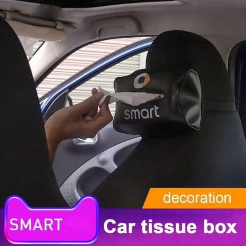 Car Tissue Box Interior Decoration For Smart Fortwo Forfour 453 451 450 Crossblade Cabrio City-Coupe Roadster Coupe Forjeremy
