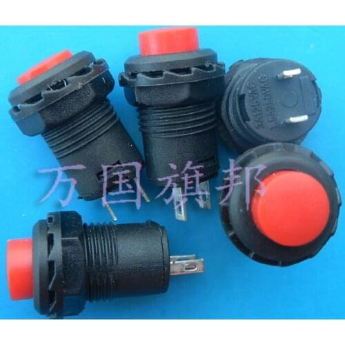 Free Delivery. Push button switch Button switch lock DS228 DS428 mounting holes 12 mm red