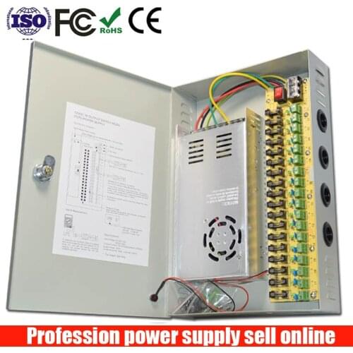 18ch DC12V 20A 360W CCTV Camera Power Box DVR CCTV Camera switching Power Supply Boxs for 18ch cctv camera