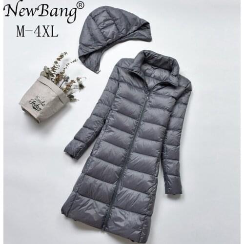 NewBang Brand Long Down Jackets Women Winter Down Jacket Female Long Windproof Warm Coat Winter Hooded Detachable Outwear