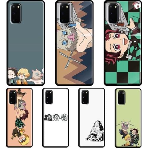 Tanjiro Zenitsu Inosuke Kimetsu No Yaiba Case For Samsung Galaxy S8 S9 S10 Plus S20 FE S21 Ultra Note 20 Note 10 Plus Soft Cover