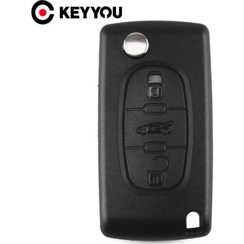 KEYYOU Remote Key Case Shell For peugeot 407 407 307 308 607 Key Cover 3 Buttons Key Case With car Symbol CE0523