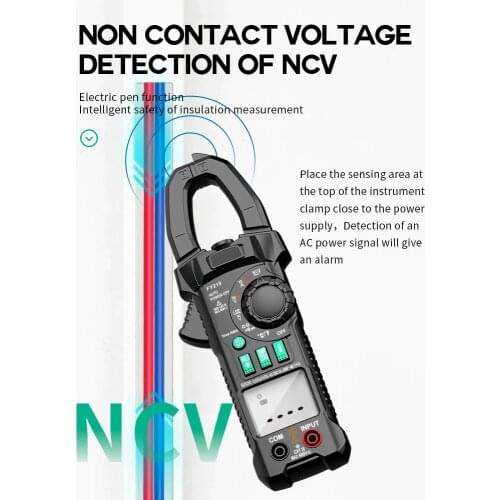True RMS Digital Clamp Meter AC/DC voltage/cureent tester Digital Multimeter Capacitance NCV Ohm Hz Tester Electrician Tool