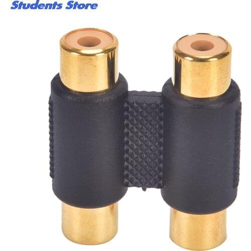 Double Dual 2 Head RCA Female To Female Audio Connector Adaptor Phono Coupler Video Connector Plug Socket RCA Phono Twin Coupler