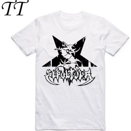 2019 Print SEPULTURA Tribal Logo Metal Punk Rock Men T Shirt O Neck White Fashion Tshirt Summer Streetwear Short Sleeve Clothing