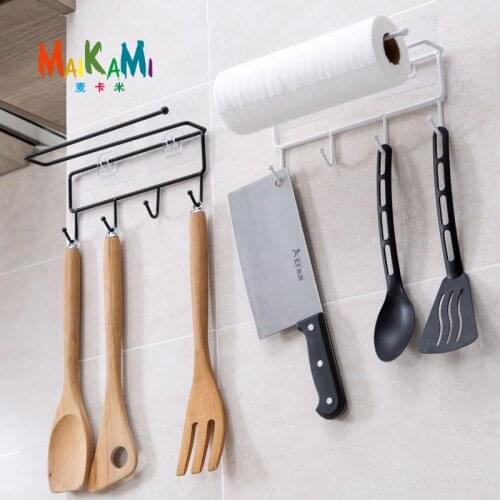 MAIKAMI Cabinets Iron Paste Racks Kitchen Towel Rack Kitchenware Hook Cabinet Finishing Rack Storage Rack