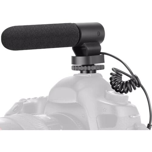 Neewer Microphone with Double Internal Mics,Windscreen and Audio Cable for Smartphone and Camera,DV Camcorder