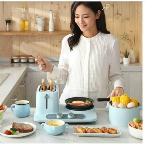 3 in 1 Multi-function Breakfast Machine Household Toaster Electric Bread Toaster with Free Shipping Baking Heating Boiled Egg