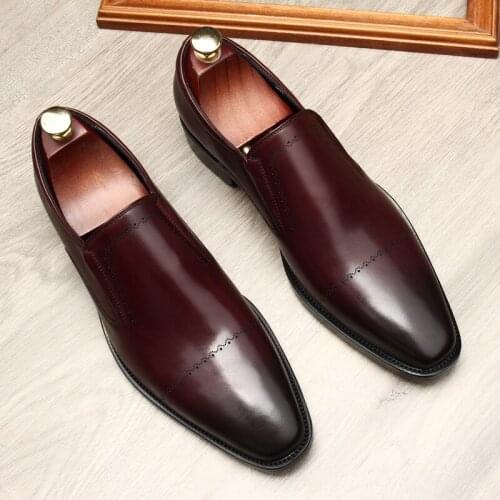 Formal shoes man, English style, set foot round head, made of leather. Breathable, Tuxedo, wedding dress, size 46