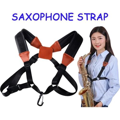 Customized Sax Strap Adult Kids Shoulder Strap Harness Neck Shoulder Pressure Relief for Alto Tenor Soprano Saxophone