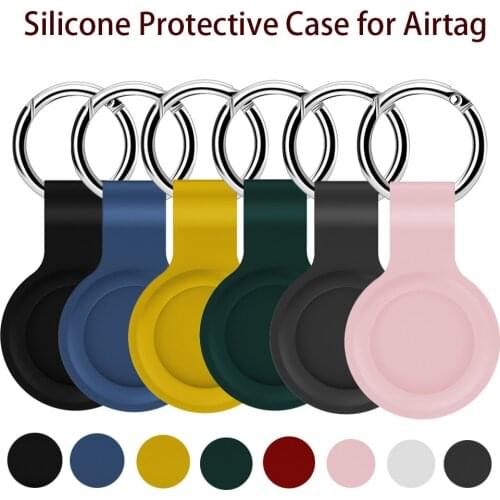 HOT Silicone Case For Apple Airtags Protective cover For Apple Locator Tracker Anti-lost Device Keychain Protect Sleeve hook