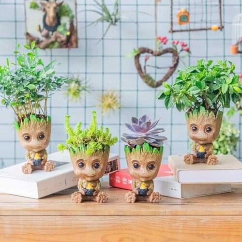 Strongwell Home Decor Groot Flower Pots Succulent Planter Photography Props Birthday Gifts Sundries Storage Oranments Artware