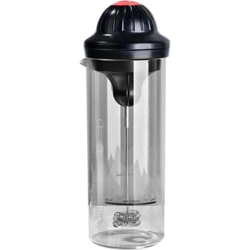 Milk Frother Electric Foamer Coffee Foam Maker Milk Shake Mixer Battery Milk Frother Jug Cup for Home Office Travel