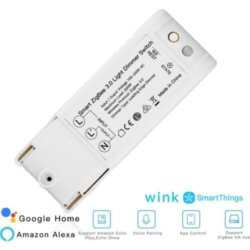 Zigbee DIY Smart Home Automation Dimmer Switch Remote Control Work with Echo Plus Alexa SmartThings Fit for Most Zigbee 3.0 Hub