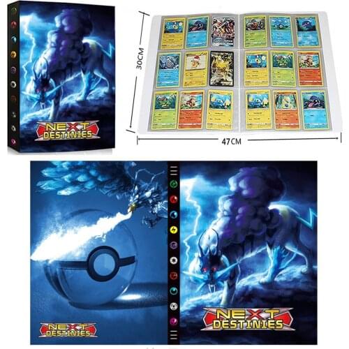 New 9 Pocket 432Pcs Pokemon Album Card Book Cartoon Playing Game Card Collection Holder Map Folder Loaded List Kids Toy Gift