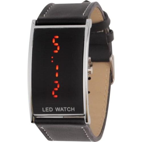 New Wholesale Men Women LED Digital Watch Fashion Design Wrist Watches Men Women Sports Casual Leather Digital LED Watches