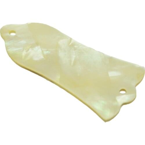 Dopro Real CUSTOM Natural Abalone Shell/White Pearl/Yellow Pearl Guitar Truss Rod Cover with 2/3 Holes Fits for Gibson Les Paul
