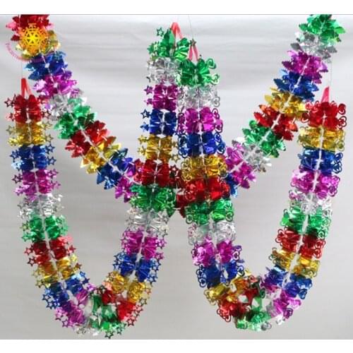 2.2M Colorful Bar Christmas Tree Omament Garland Decoration Party Supplies Encryption Wedding Decorations