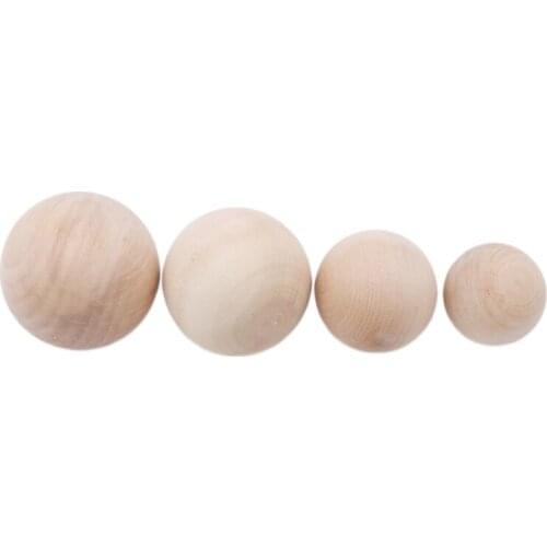 Ball Toys Round Handwork Natural Wood Beads Children Durable DIY Painted Exercise Round Spacer Beads Jewelry Beads Making