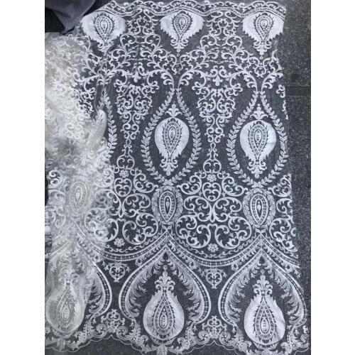 Embroidery Lace Wedding Dress Fabric Nigerian Textile African lace 10 yards