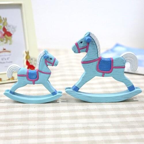 Cartoon creative resin decoration painting cute home life decoration rocking horse desk decoration crafts