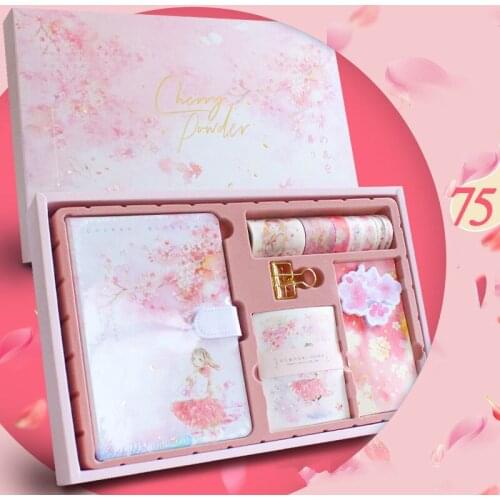 2021 New Cute Notebook Set INS Style Notepad Kit Kawaii Planner Creative Best Gift Set School Supplies Journal Accessories