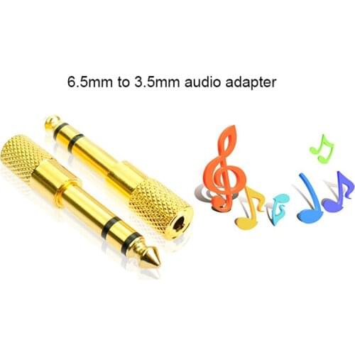New Jack 6.5mm Male Plug To 3.5mm Female Connector Headphone Amplifier Audio Adapter Microphone AUX 6.5 3.5 mm Converter