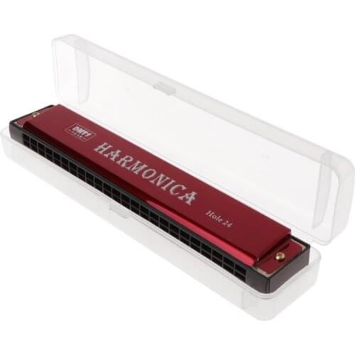 Professional 24 Hole Harmonica Mouth Metal Organ for Beginners