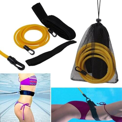 Adjustable Swim Training Resistance Elastic Belt Swimming Exerciser Safety Rope Latex Tubes Various Specifications Styles Pools