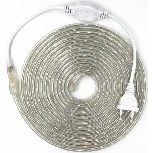 LED Strip Light AC 220V SMD 5050 Flexible LED Tape 60LEDs/m Ribbon for Living Room 1M 2M 3M 4M 5M 6M 8M 10M 12M 15M 20M 22M 25M