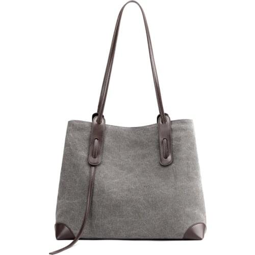 Big Capacity Woman Tote bag Simple Style Commute Shoulder canvas bag Winter New Womens shopper bag Fashion Large bags for women