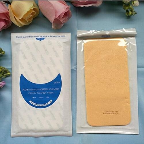 1pcs 10*20cm bedsore paste medical silicone gel foam dressing percolation absorptive paste no ulcers bed pressure sores wounds b