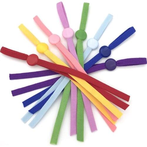 100 Pieces Mask Elastic Rope Adjustable Elastic Buckle Band Cord Stretch String For DIY Mouth Mask Accessory Sewing Stretch Rope
