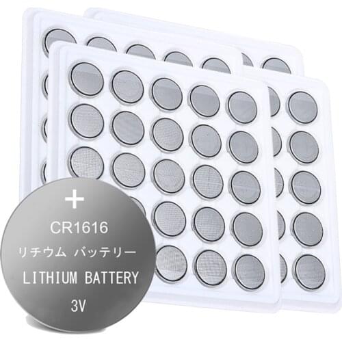 100pcs CR1616 BR1616 DL1616 Button Coin Cell Batteries For Watch Car Remote Key cr 1616 ECR1616 GPCR1616 3v Lithium Battery