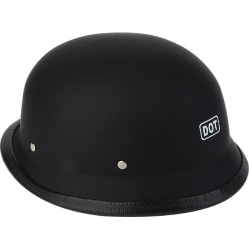 2018 M/L/XL Half Face German Helmet Motorcycle Helmet Matte Black German Style Vintage Motorcycle Helmet Comfortable Durable Hot