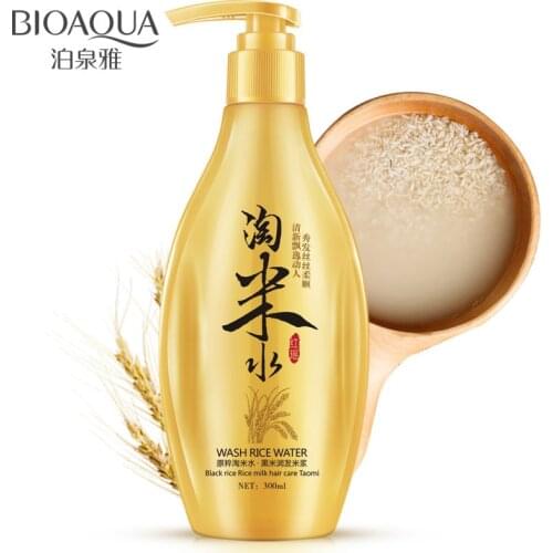 300ml BIOAQUA China Tradition Wash Rice Water Shampoo Black Rice Milk Hair Care Oil-control Itching Conditioning Treatment