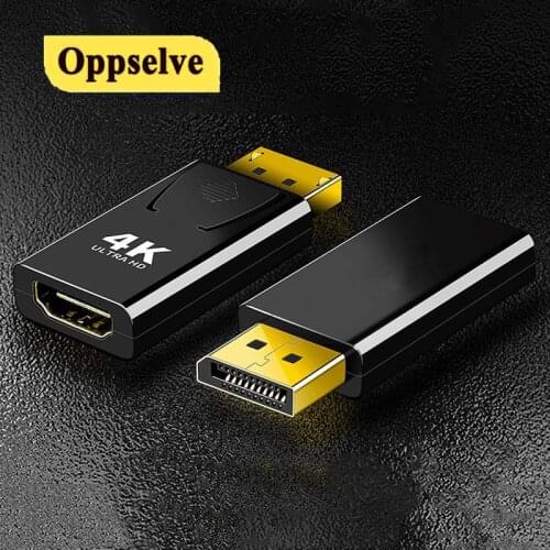 4K DP to HDMI-compatible Adapter Converter Display Port Male to Female HD Cable Adapter Video Audio Connector For PC Projector