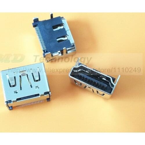 5pcs/lot Brand New High Quality Durable overgild 19pin HDMI Female Jack SMT Surface Mount Video Connector Type A Socket 4 Legs