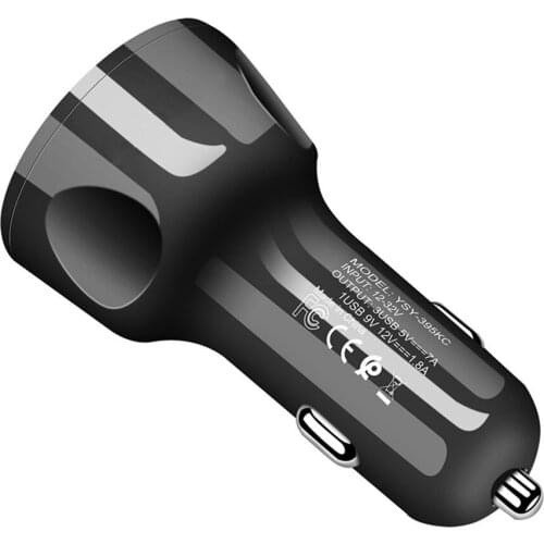 Mini Car Charger 3-Port USB QC 3.0 Fast Charging for DJI Mavic Mini Drone Remote Control 12-32V Car Charger Adapter For Phones