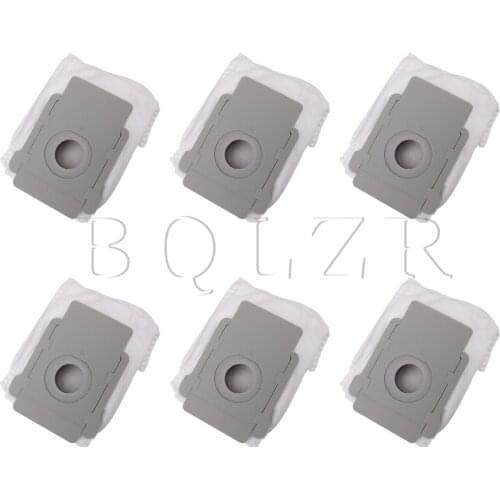 BQLZR 6pcs ABS White and Gray Spare Vacuum Dust Bag 13x10cm Replacement for I7
