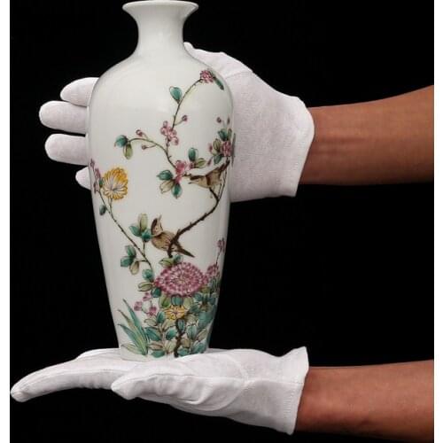 Flower and Bird Vase Antique PorcelainCollection Ju Ren Tang Residence of the Republic of China