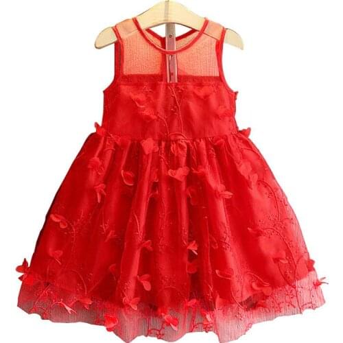 Childrens Dance Clothes Girls Summer Sleeveless Fashion Princess Lace Dress Birthday Gift