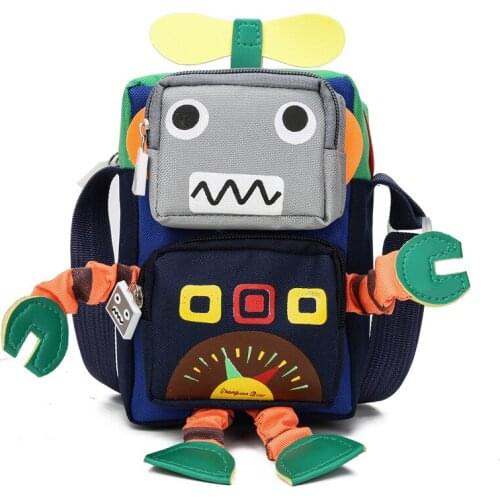 3D Robot Baby Bag Schoolbag Kids Small Cute Animal Soft Plush Backpacks Children Shoulder Bags Toys Gifts For Boys