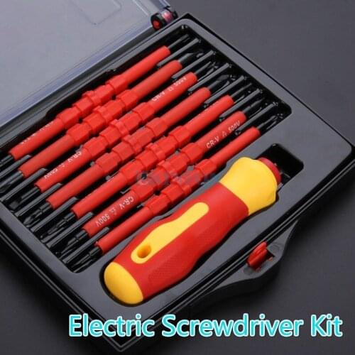 DHL 50set 7 PCS Multi-purpose Electricans Insulated Electric Hand Scerwdriver Repair Tools Kit Set