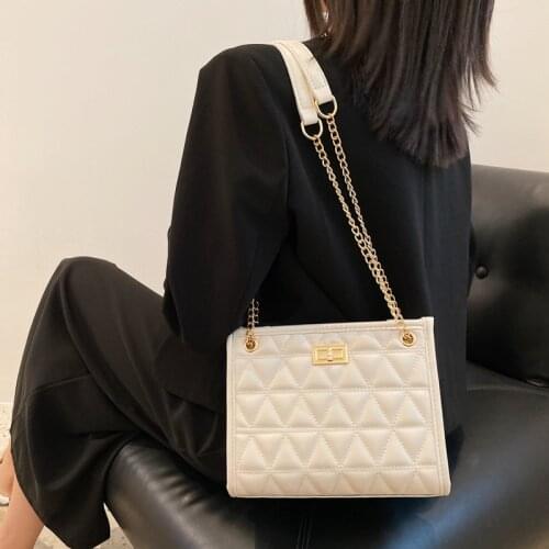 Designer Pu Leather Women Handbags Chain Shoulder Bag High Quality Ladies Crossbody Bags for Women Casual Female Messenger Bag